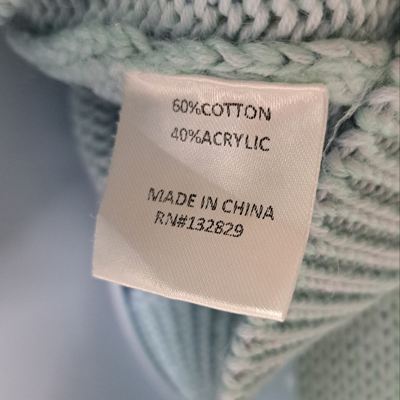 Lovers + Friends Light Blue Vanish Mock Neck Sweater Size Small - Picture 7 of 12